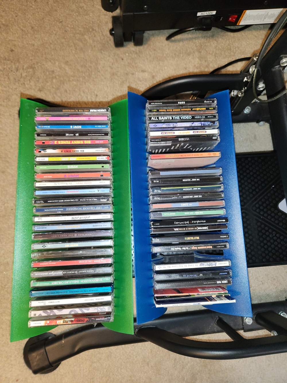 Compact CD Storage Organizer in Green and Blue - Electronics Media (3 TOTAL)